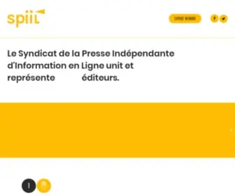 Spiil.org(Syndicat des Éditeurs Indépendants d'Information en Ligne) Screenshot