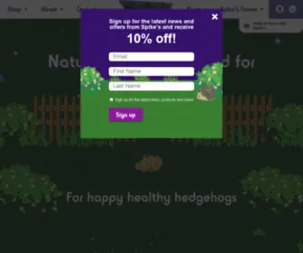 Spikesfood.co.uk(Hedgehog Food) Screenshot