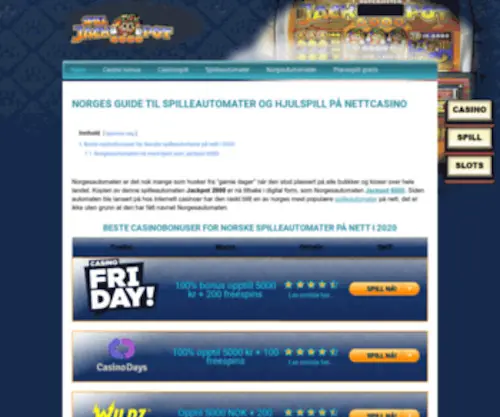 Spilljackpot6000.com Screenshot