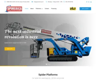 Spimerica.com(Spider lifts range from 55) Screenshot