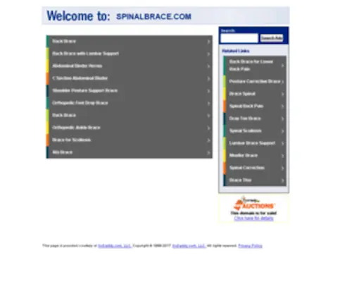 Spinalbrace.com(Spinalbrace) Screenshot