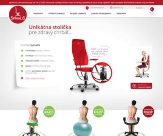 Spinalis-Stolicky.sk(Zdravotné stoličky pre sedenie bez bolesti chrbta) Screenshot