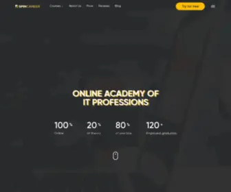 Spincareer.com(Online Academy & Courses of IT Professions) Screenshot