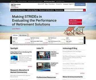 Spindices.com(S&P Dow Jones Indices) Screenshot
