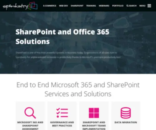 Spindustrysharepoint.com(SharePoint and Office 365 Solutions) Screenshot
