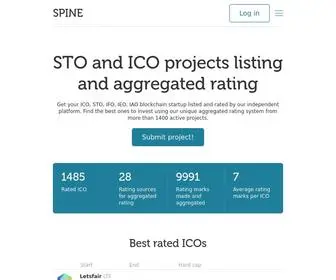 Spine.ws(ICO listing and aggregated rating) Screenshot