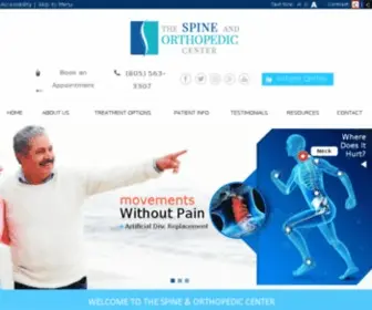 Spineandorthocenter.com(The Spine and Orthopedic Center Santa Barbara) Screenshot