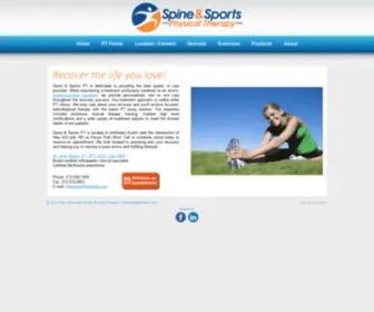 Spineandsportspt.org(Spine and Sports Physical Therapy) Screenshot
