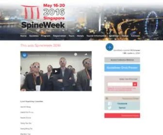 Spineweek2016.org(This was SpineWeek 2016) Screenshot