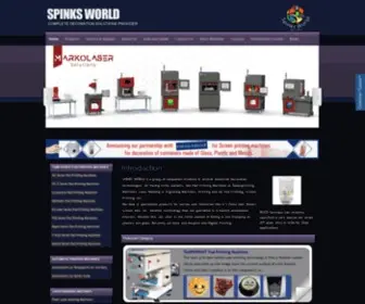 SpinksWorld.com(Special printing ink I printing machine & automation I laser engraver) Screenshot