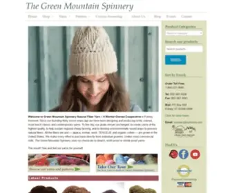 Spinnery.com(Green Mountain Spinnery Natural Fiber Yarn) Screenshot