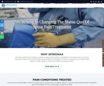 Spinomax.com(Best Spine Pain Center for Disc) Screenshot