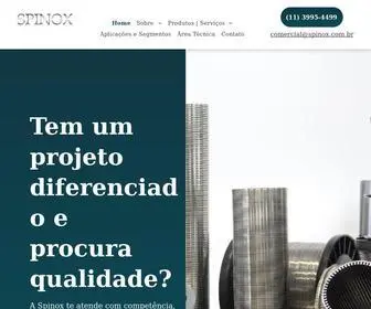 Spinox.com.br(Trefilação e Laminação de Aço Inoxidável) Screenshot