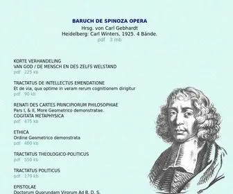 Spinoza.tk(BENEDICTUS DE SPINOZA OPERA) Screenshot