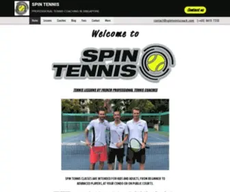 Spintenniscoach.com(SPIN Tennis Lessons by French Pro Coaches) Screenshot