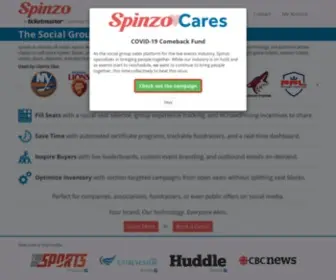Spinzo.com(Spinzo is a social group sales platform) Screenshot