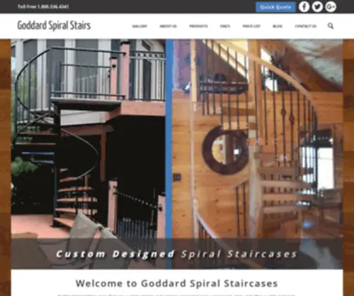 Spiral-Staircases.com(Goddard Spiral Stairs custom handmade staircase handcrafted Kansas) Screenshot