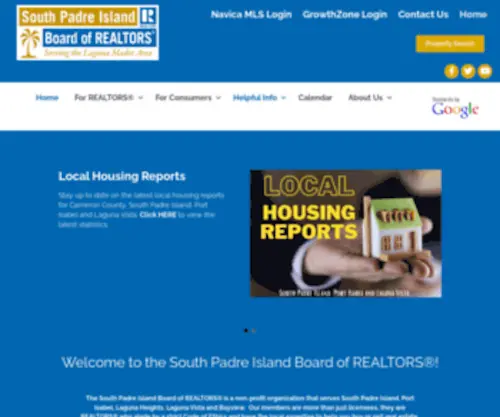 Spirealtors.com(South Padre Island Board of REALTORS) Screenshot