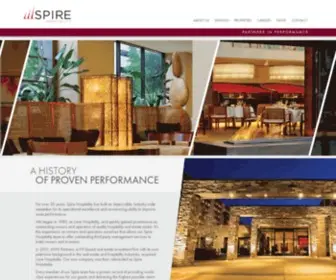 Spirehotels.com(SPIRE Hospitality™) Screenshot