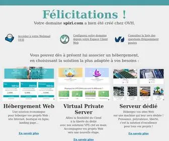 Spiri.com(OVH accompagne votre évolution grâce au meilleur des infrastructures web) Screenshot