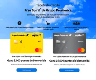 Spirit-Promerica.com(Free Spirit de Grupo Promerica) Screenshot