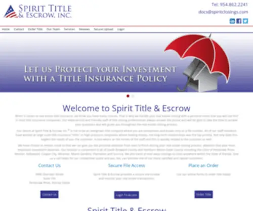 Spiritclosings.com(Spirit Title & Escrow) Screenshot