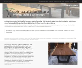 Spiritcraftfurniture.com(Live Edge & Wide Plank Dining Tables and Custom Solid Wood Table Tops) Screenshot