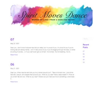 Spiritmovesdance.com(Words of love from a dancing heart) Screenshot