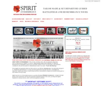 Spiritofremembrance.com(WW1 & WW2 Battlefield Tours) Screenshot