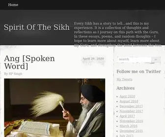 Spiritofthesikh.com(Spirit Of The Sikh) Screenshot