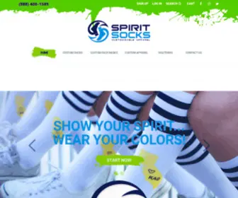 Spiritsocks.com(Custom team spirit socks) Screenshot