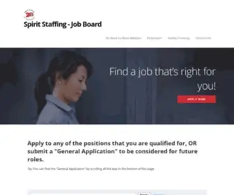 Spiritstaffing.org(Job Board) Screenshot