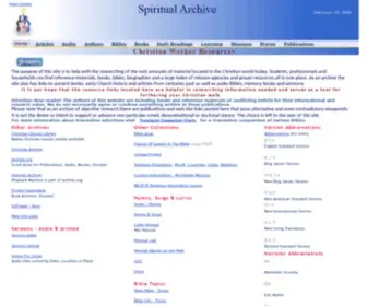 Spiritualarchive.org(Spiritual Archive) Screenshot