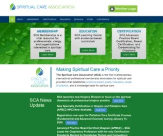 Spiritualcareassociation.org(The Spiritual Care Association (SCA)) Screenshot