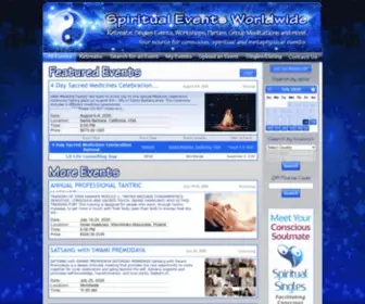 Spiritualevents.com(Spiritual Events Worldwide) Screenshot