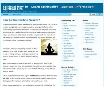 Spiritualhowto.com(Learn Spirituality) Screenshot