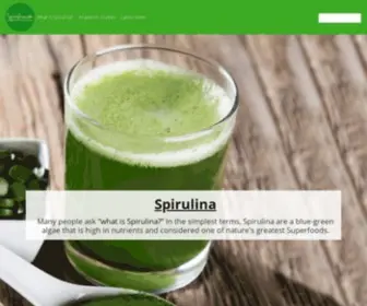Spirulina.com(Learn About the Benefits of Spirulina) Screenshot