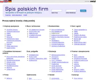 Spispolskichfirm.pl(Lista branż) Screenshot
