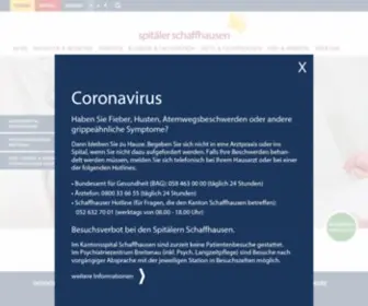 Spitaeler-SH.ch(Spitäler Schaffhausen) Screenshot
