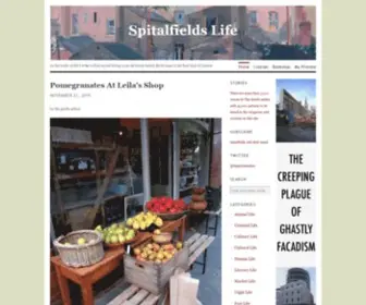 Spitalfieldslife.com(Spitalfields Life) Screenshot