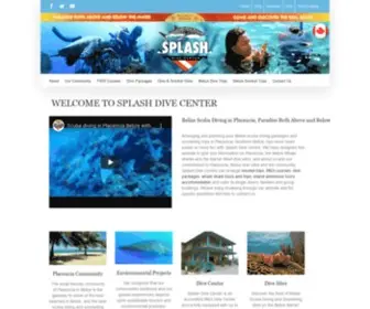 Splashbelize.com(Why Splash Dive Center and scuba diving in Placencia) Screenshot