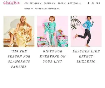 Splashofpink.com(Lilly Pulitzer Ladies and Kids Clothing from Splash of Pink) Screenshot