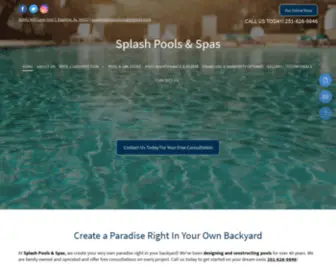 Splashpoolsal.com(Pool Builders) Screenshot