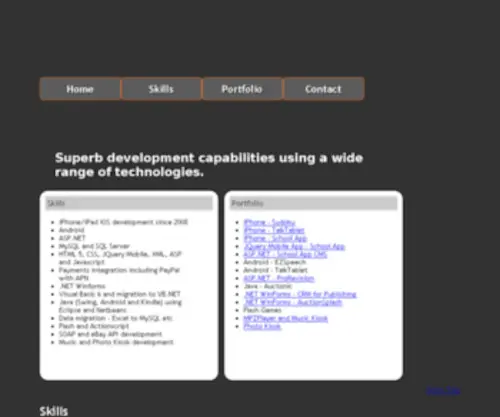 Splashsoftware.co.uk(Contract Programming services based in Taunton) Screenshot