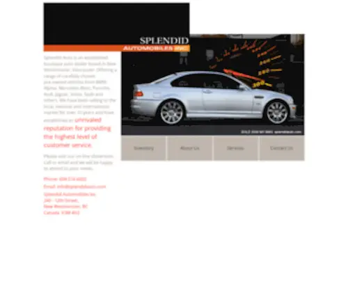 Splendidauto.com(Splendid Automobiles Ltd) Screenshot