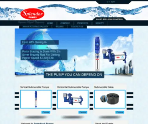 Splendorpump.com(Splendor Pumps LLP) Screenshot