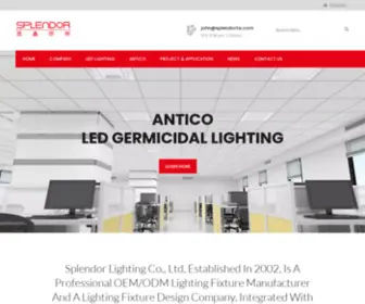 Splendortw.com(Slpendor Lighting Co) Screenshot