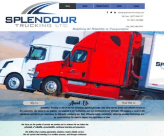 Splendourtrucking.com(Transport Company) Screenshot