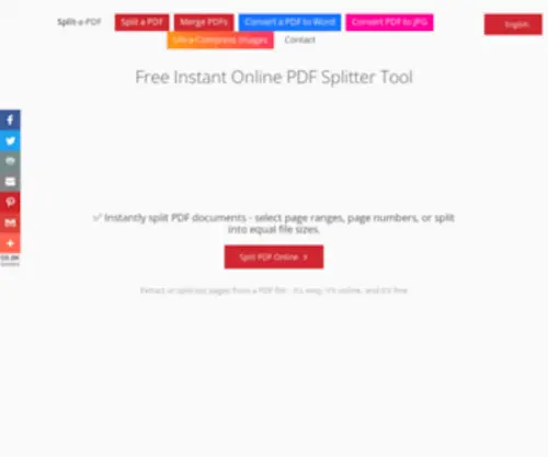 Splitapdf.com(PDF Splitter) Screenshot