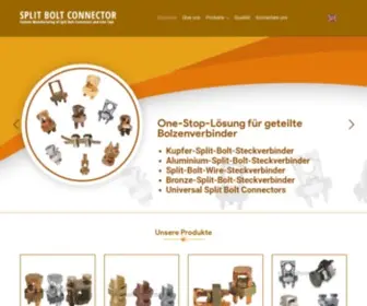 Splitboltconnector.de(Hersteller von Split Bolzen Steckverbinder) Screenshot